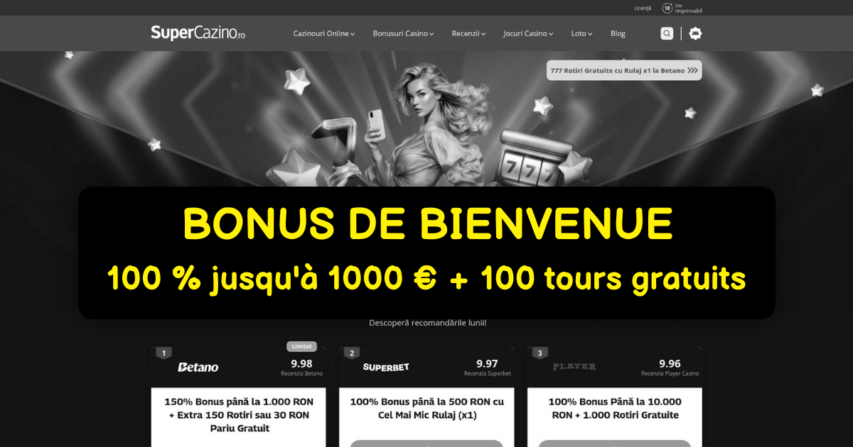 Super Cazino - Machines à Sous en Ligne avec Bonus en France